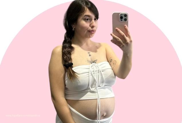 Tight and growing belly - Mami Lina Official Photos | www.Loyalfans.com