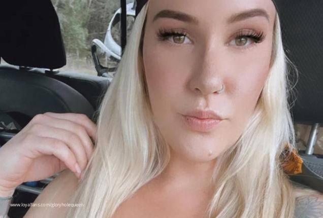 Just a little clean up after a sloppy session of swallowing. - GloryHoleQueen GIF | www