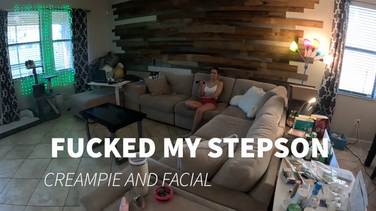 stepson gave me a facial and a creampie pov cheating when his dad is at